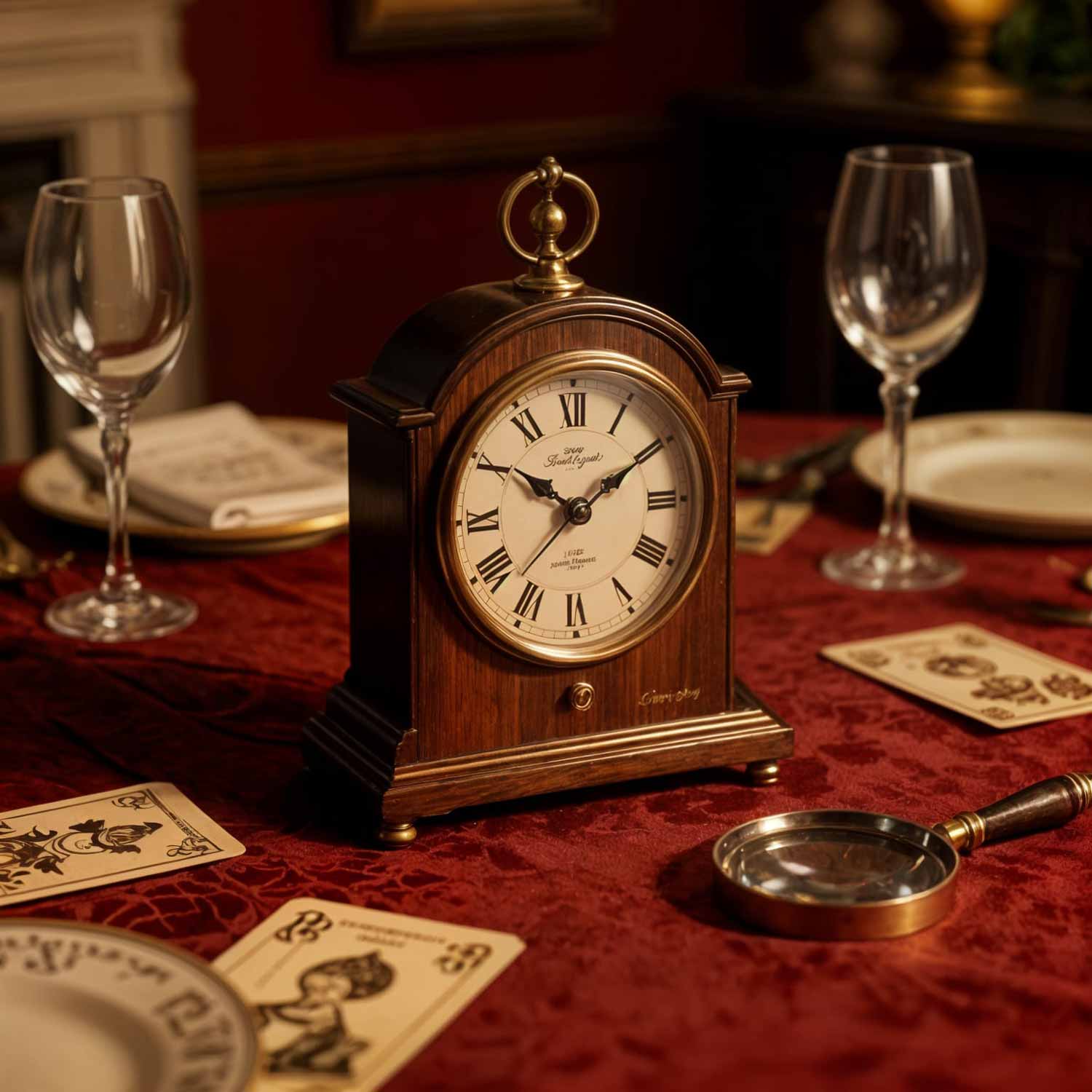 Clock on a table