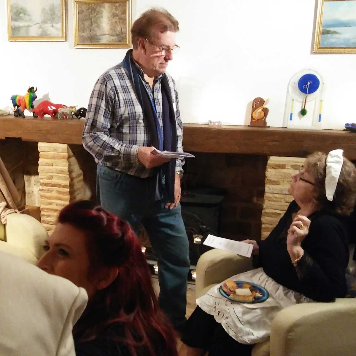 Mix and mingle murder mystery party