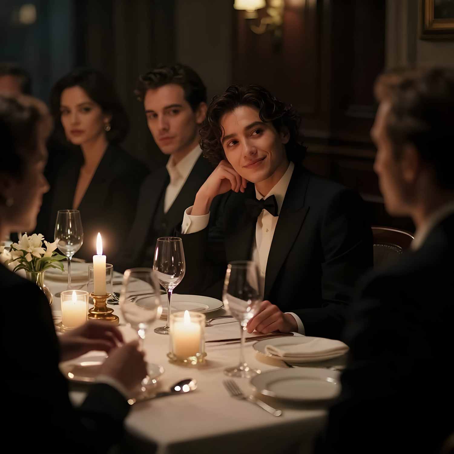 Suspicous guest at a dinner party